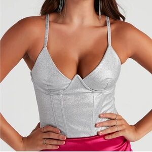 Windsor Glitter Bustier Top